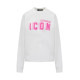 DSQUARED SWEATSHIRT-BRUSHED WHITE