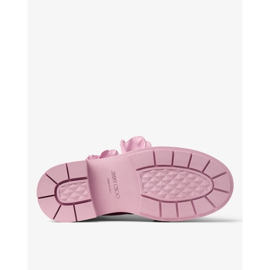 JIMMY CHOO NARI FLOWERS – GHETE ROZ PUDRAT PIELE NATURALĂ CU DETALII FLORALE