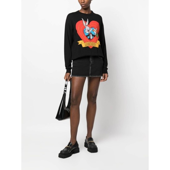 JUMPER MOSCHINO "FANTASY" BLACK JUMPER MOSCHINO "FANTASY" BLACK
