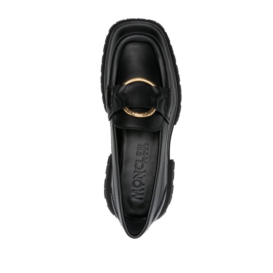 MONCLER MOCASINI PIELE NATURALĂ - NEGRI