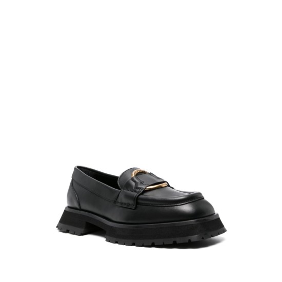 MONCLER MOCASINI PIELE NATURALĂ - NEGRI