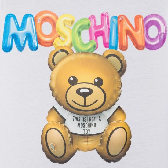 T-SHIRT MOSCHINO "INFLATABLE TEDDY BEAR" WHITE