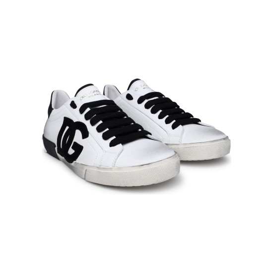 DOLCE&GABBANA LEATHER SNEAKERS