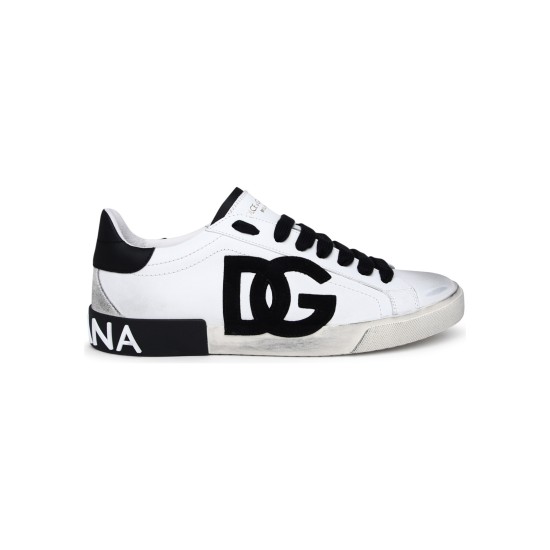 DOLCE&GABBANA LEATHER SNEAKERS