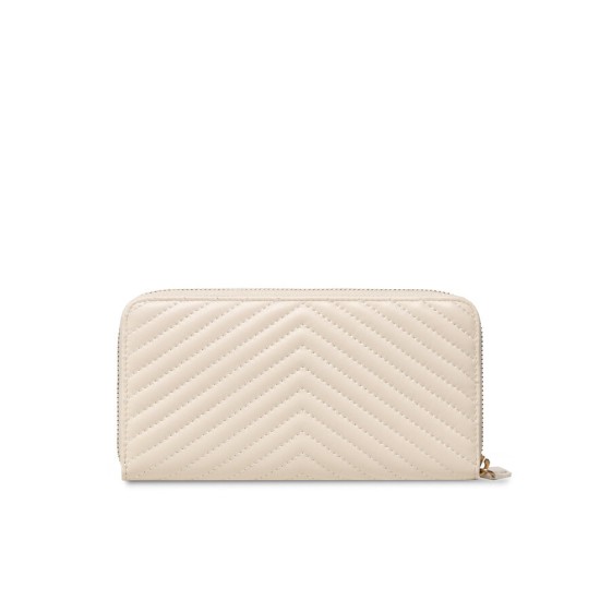 PORTOFEL PINKO RYDER ZIP AROUND L V QUIL PIELE NATURALĂ - BEIGE