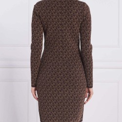 ROCHIE MICHAEL KORS – CHOCOLATE MONOGRAM KNIT DRESS