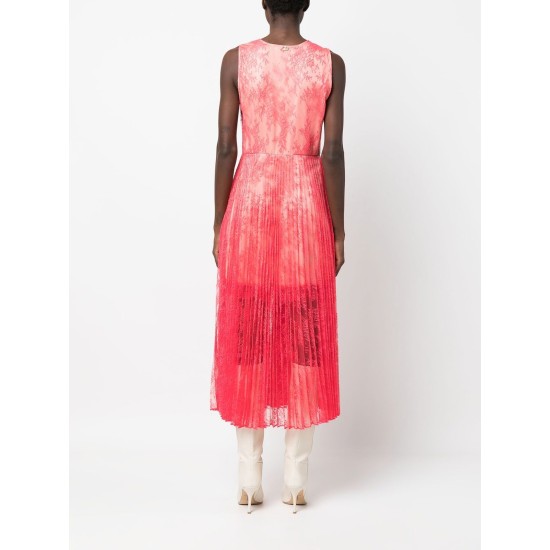 ROCHIE TWINSET AZALEA/CORAI DIN DANTELĂ PLISATĂ 