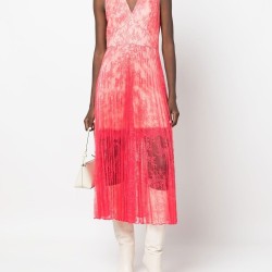 ROCHIE TWINSET AZALEA/CORAI DIN DANTELĂ PLISATĂ 