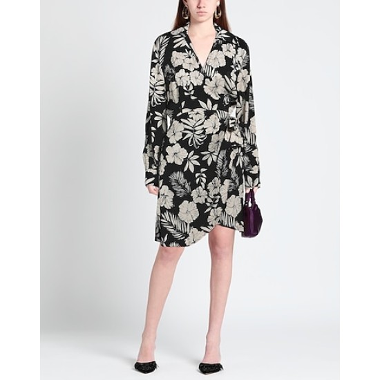 ROCHIE PETRECUTĂ PINKO DIN CREP CU IMPRIMEU FLORAL