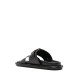 MONCLER BELL LEATHER SLIDES – SANDALE NEGRE DIN PIELE CU DETALIU METALIC MONCLER BELL LEATHER SLIDES – SANDALE NEGRE DIN PIELE CU DETALIU METALIC