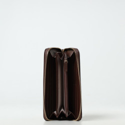 TWINSET PORTOFEL DAMĂ COFFEE CHOCOLAT CU LOGO AURIU