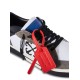 OFF-WHITE VULCANIZED LOW – SNEAKERS PIELE BĂRBAȚI WHITE/BLACK/GRAY CU DETALIU ROȘU