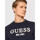 GUESS- TRICOU BLEUMARIN LOGO EST. 1981 REGULAR FIT