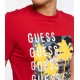 GUESS – TRICOU ROȘU CAMUSPACE CU IMPRIMEU GRAFIC