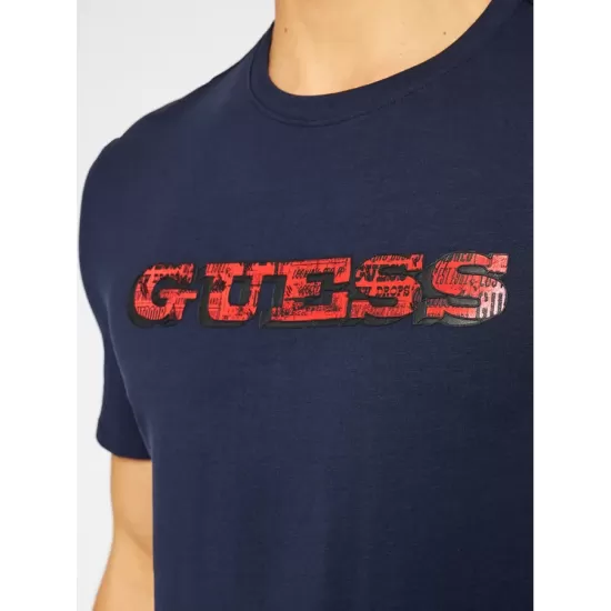 GUESS- TRICOU BLEUMARIN CU LOGO FRONTAL