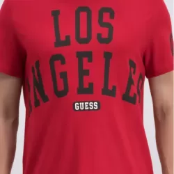 GUESS- TRICOU ROȘU LOS ANGELES REGULAR FIT