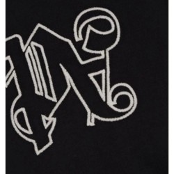 PALM ANGELS MONOGRAM REGULAR T-SHIRT – TRICOU NEGRU BUMBAC CU MONOGRAMĂ