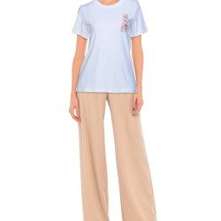 T-SHIRT MOSCHINO "PINK-PRINT" WHITE