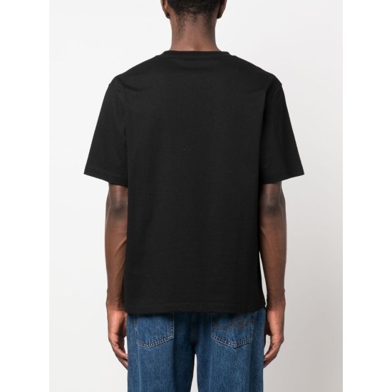 PALM ANGELS TRICOU NEGRU CU BANDĂ LOGO