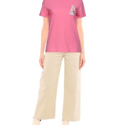 MOSCHINO- TRICOU ROZ CU DETALIU LOGO ICONIC