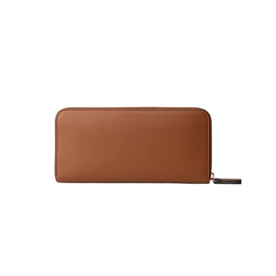 TWINSET PORTOFEL DAMĂ CAMEL CU LOGO AURIU