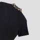 VERSACE POLO COTTON PIQUET FABRIC + HOTFIX EBROIDERED COLAR BLACK/GOLD
