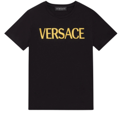 VERSACE T-SHIRT COTTON JERSEY BLACK
