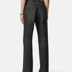 VERSACE WOMEN'S STONE WASH BOYFRIEND JEANS VERSACE WOMEN'S STONE WASH BOYFRIEND JEANS