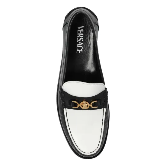 VERSACE MEDUSA LOAFERS BLACK & WHITE