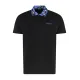 VERSACE POLO PIQUET FABRIC COLLAR BLACK
