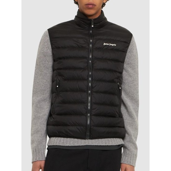 PALM ANGELS BLACK VEST CLASSIC LOGO – VESTĂ NEAGRĂ BĂRBAȚI CU LOGO