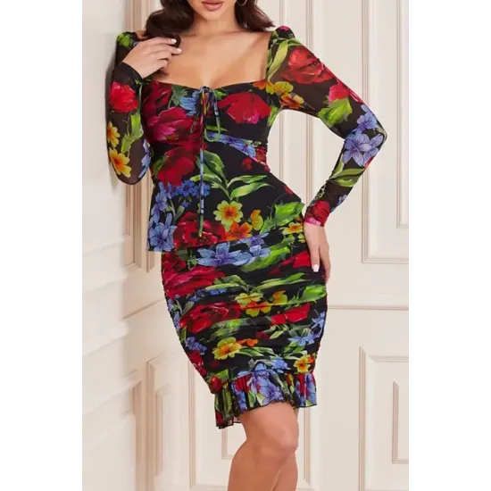 MARCIANO BY GUESS FLORAL SKIRT & TOP