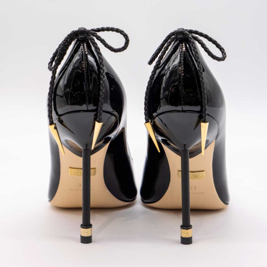 REVOLVER REQUEEN PANTOFI STILLETO - PIELE LĂCUITĂ - NEGRI