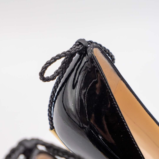 REVOLVER REQUEEN PANTOFI STILLETO - PIELE LĂCUITĂ - NEGRI