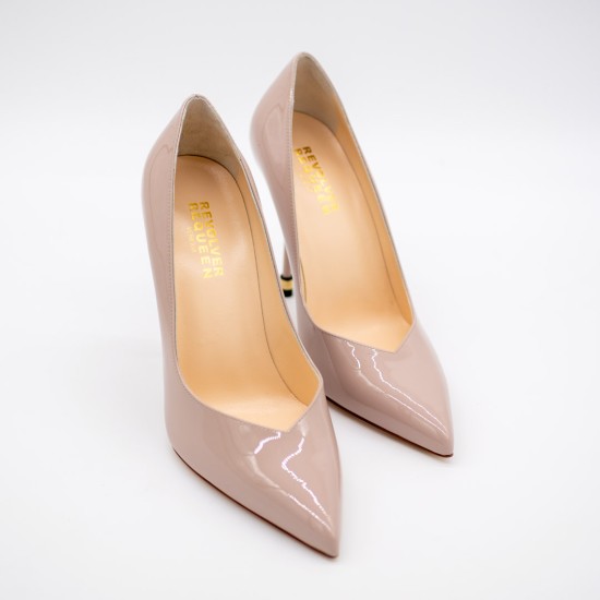 REVOLVER REQUEEN - PANTOFI STILETTO NUDE