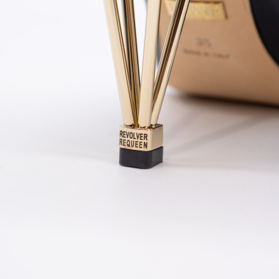 REVOLVER REQUEEN PANTOFI STILETTO - TOC SCULPTURAL AURIU