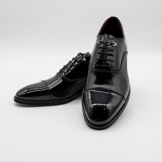 ROBERTO SERPENTINI – PANTOF OXFORD DIN PIELE LĂCUITĂ NEAGRĂ