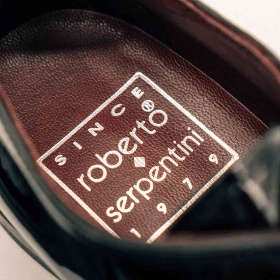 ROBERTO SERPENTINI – PANTOF OXFORD DIN PIELE LĂCUITĂ NEAGRĂ