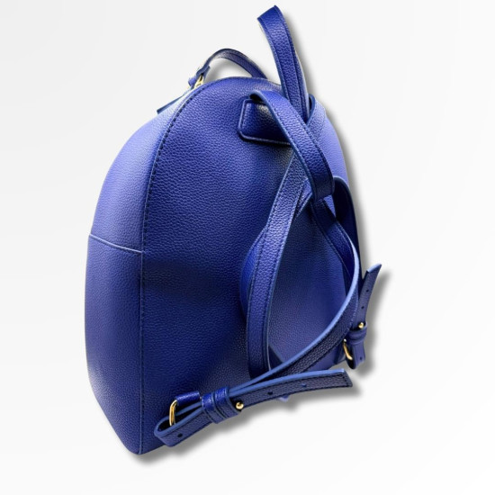 TRUSSARDI BLUE LEATHER BACKPACK – RUCSAC DIN PIELE NATURALĂ ALBASTRU ROYAL