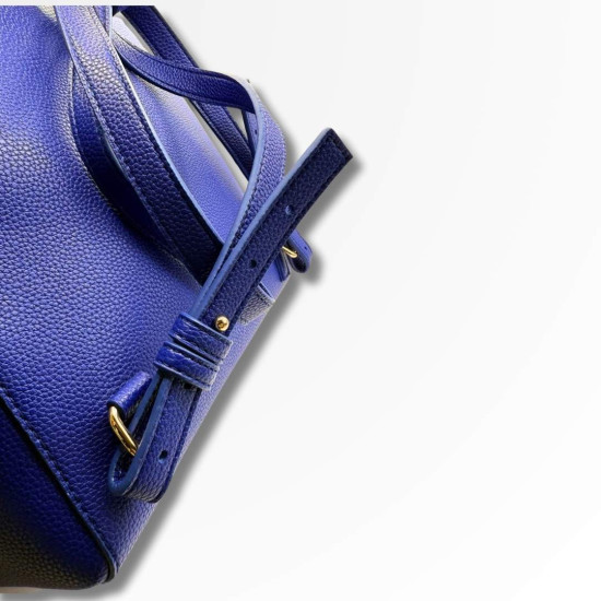 TRUSSARDI BLUE LEATHER BACKPACK – RUCSAC DIN PIELE NATURALĂ ALBASTRU ROYAL