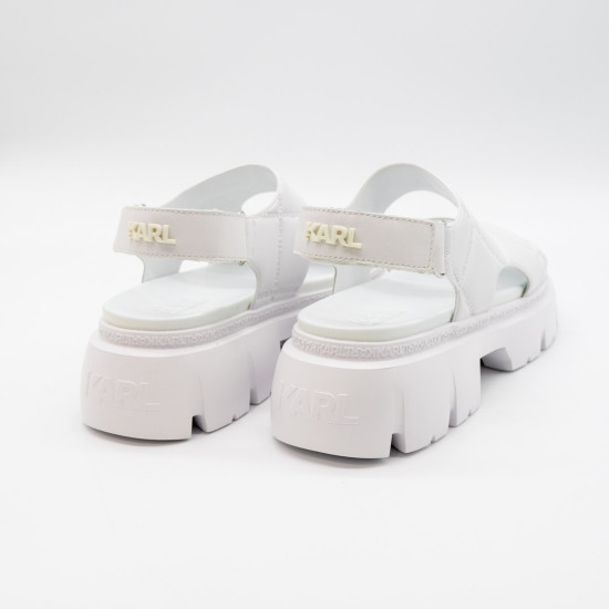 KARL LAGERFELD SANDALE SUN TREKKA ALBE CU PLATFORMĂ