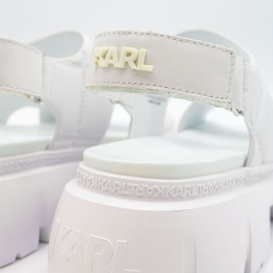 KARL LAGERFELD SANDALE SUN TREKKA ALBE CU PLATFORMĂ