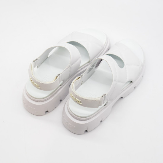 KARL LAGERFELD SANDALE SUN TREKKA ALBE CU PLATFORMĂ