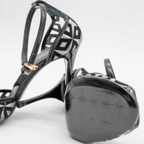 FABI SANDALE FLOCCATA NERO