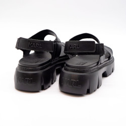 KARL LAGERFELD SANDALE SUN TREKKA NEGRE CU PLATFORMĂ