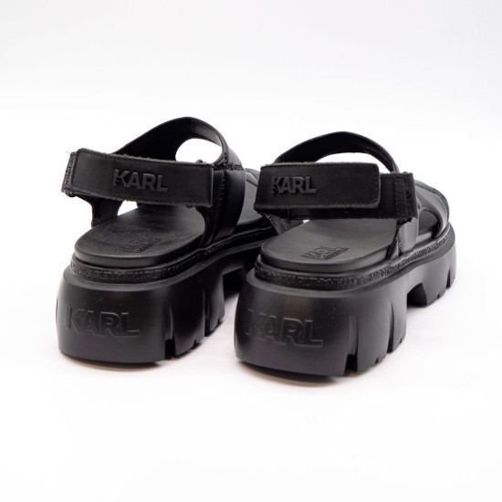 KARL LAGERFELD SANDALE SUN TREKKA NEGRE CU PLATFORMĂ