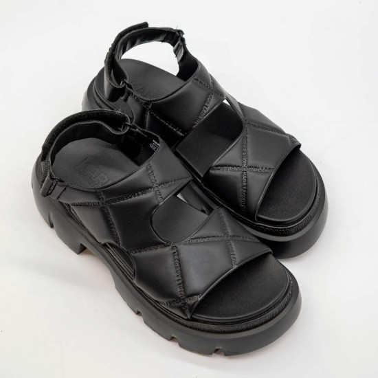 KARL LAGERFELD SANDALE SUN TREKKA NEGRE CU PLATFORMĂ