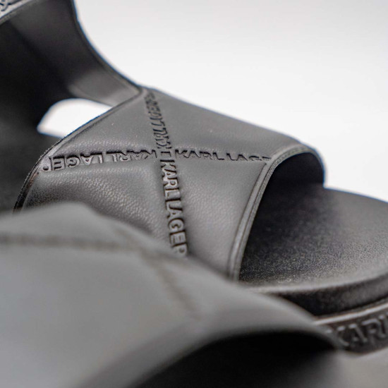 KARL LAGERFELD SANDALE SUN TREKKA NEGRE CU PLATFORMĂ