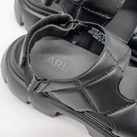 KARL LAGERFELD SANDALE SUN TREKKA NEGRE CU PLATFORMĂ