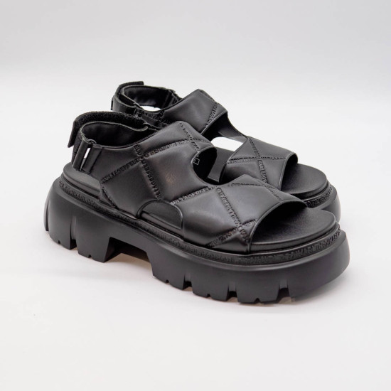 KARL LAGERFELD SANDALE SUN TREKKA NEGRE CU PLATFORMĂ